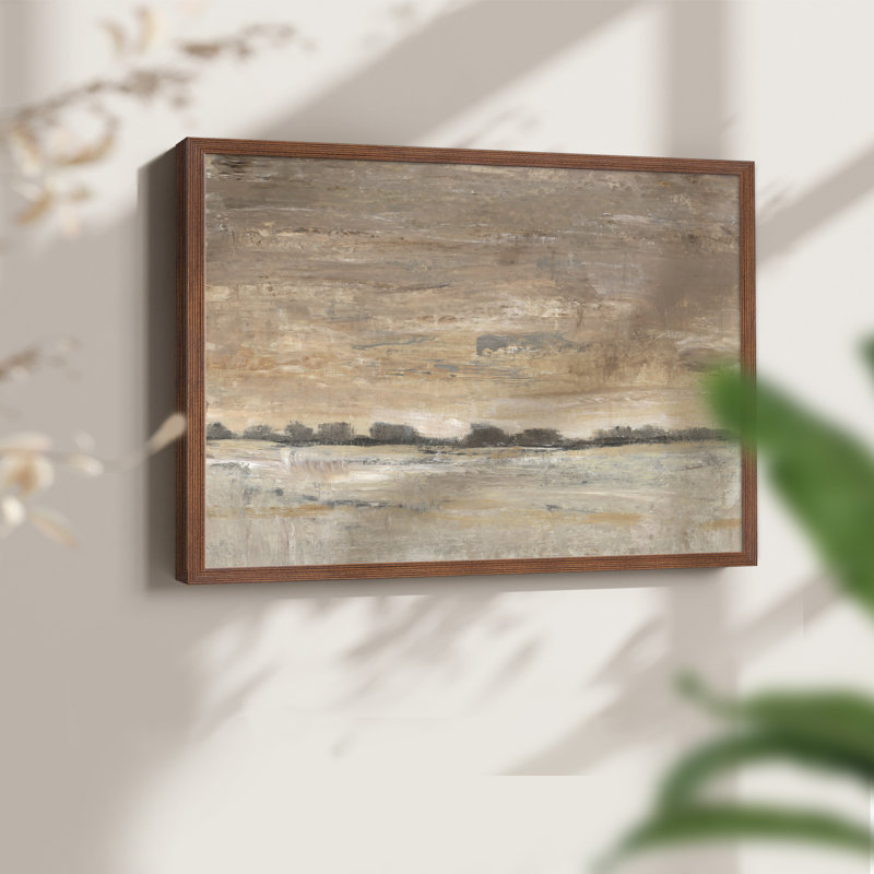 Tôt le soir, lumière I - impression encadrée - réarmable, H 8 po x l 10 po, Noyer