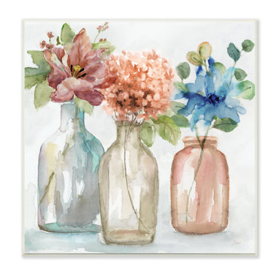 Arrangement botanique floral dans un vase floral par Nan - Peinture