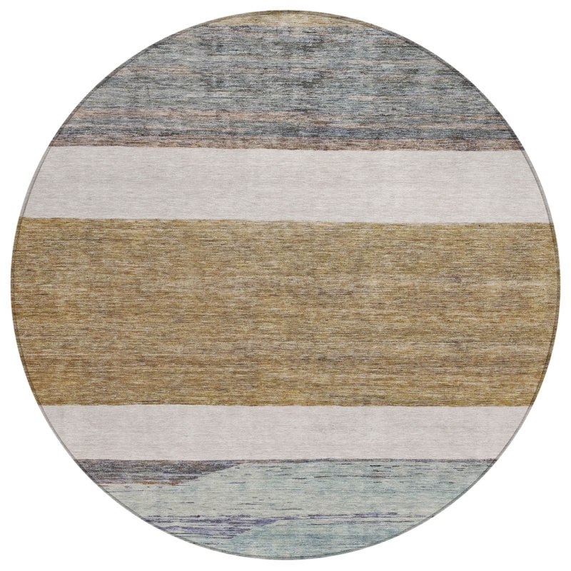 Chantissa Brown Washable Indoor-Outdoor Rug - LOOMLAN, 3' x 5'
