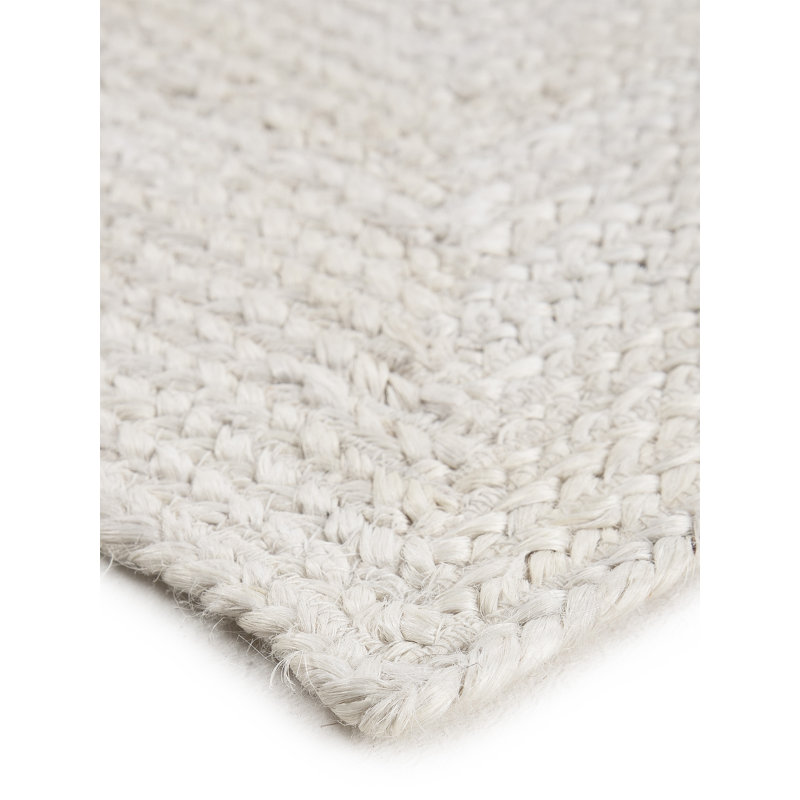 Nele Jute Rug, White, Rectangle 40 x 60 cm