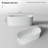 MonBlari 67" X 29.5" Solid Surface Free standing White Soaking Bathtub with Overflow and Pop-up Drain For Bathroom-120904046