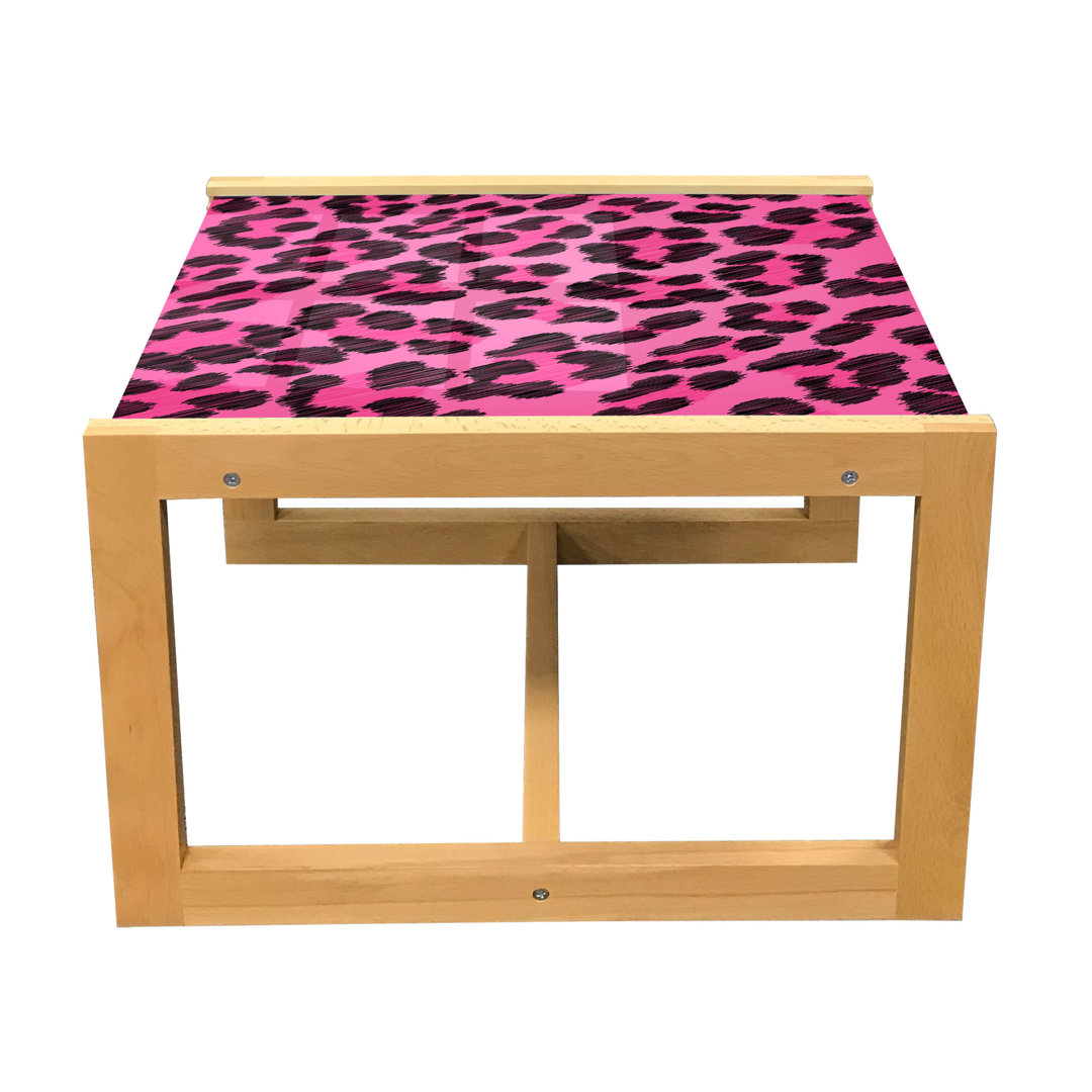 Couchtisch, Vibrant Leopard-Haut, Teen Zimmer, Magenta und Schwarz