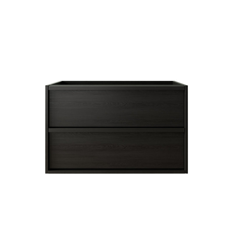 Meuble-lavabo en bois aggloméré 36 po noir