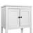 24" Bathroom Vanity Sink With Solid Wood Frame Open Style Shelf