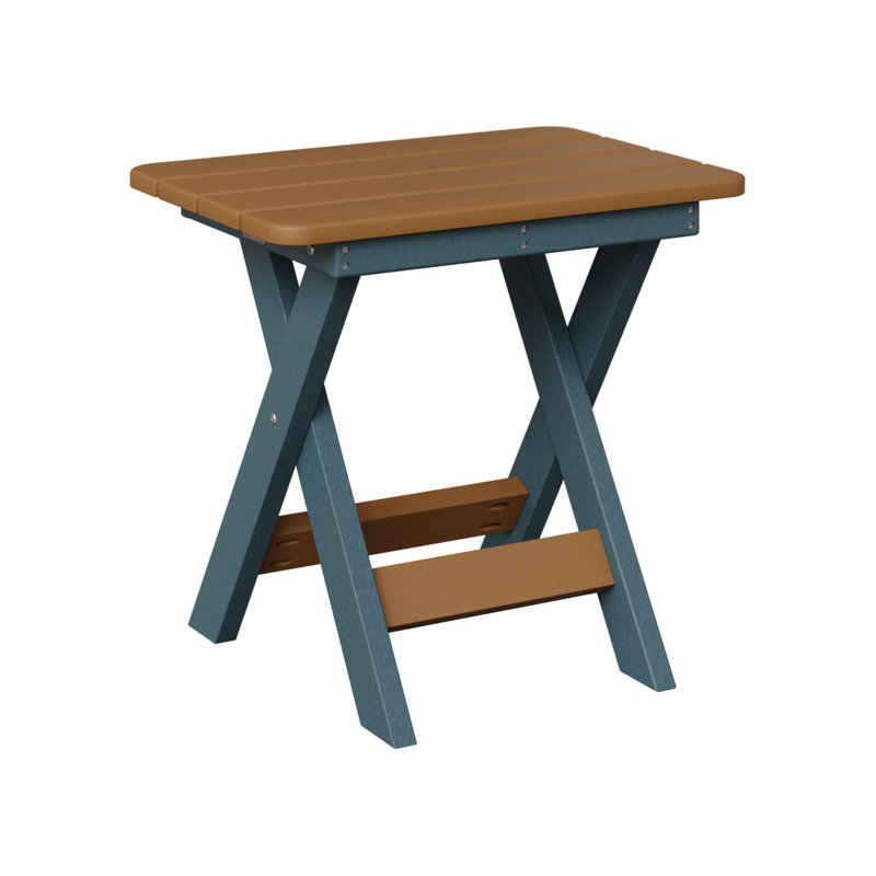 Berlin Gardens Folding End Table, Cedar, Slate