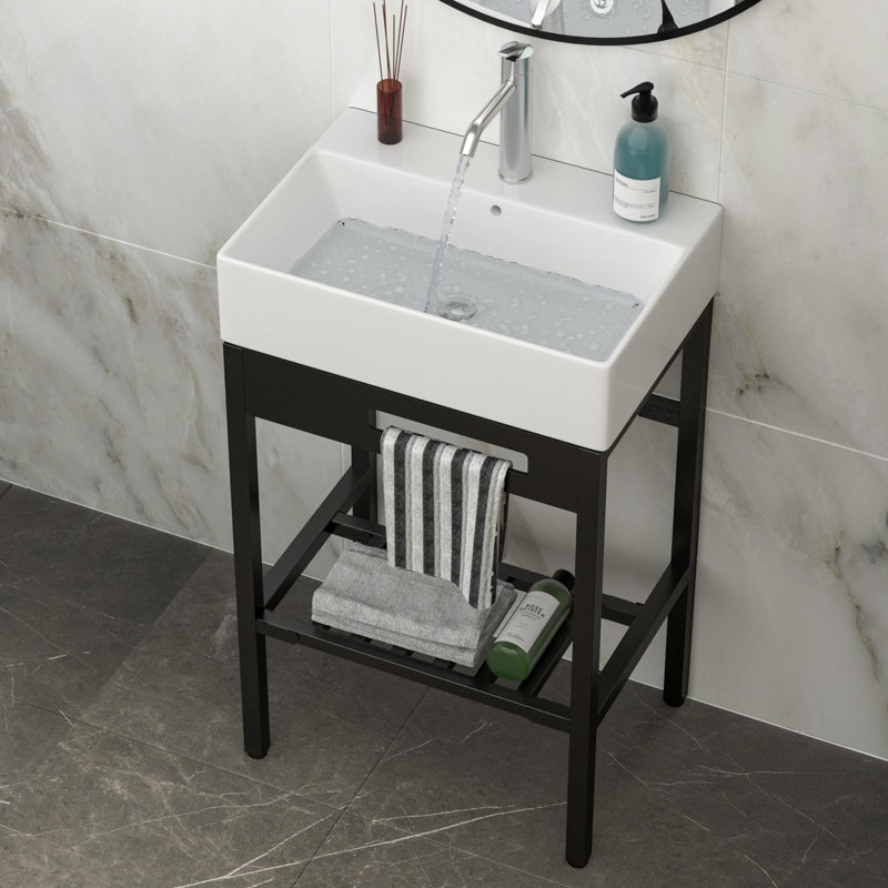 24" Freestanding Single Bathroom Vanity with Sink