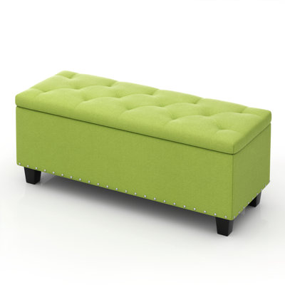 42" Upholstered Ottoman Bench, Button Tufted End of Bed Footrest Footstool for Bedroom Living Room by MoNiBloom