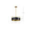 Luminaire suspendu tambour 4 lumières Malwine-88590726