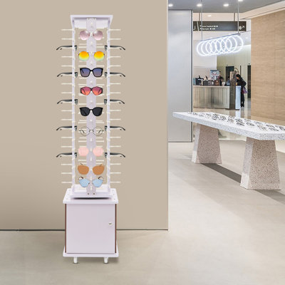 Rotating Glasses Storage Display Stand for 72 Pairs of Eyeglasses, Modern Sunglasses Storage Organizer, Commercial Eyewear Hanging Rack 