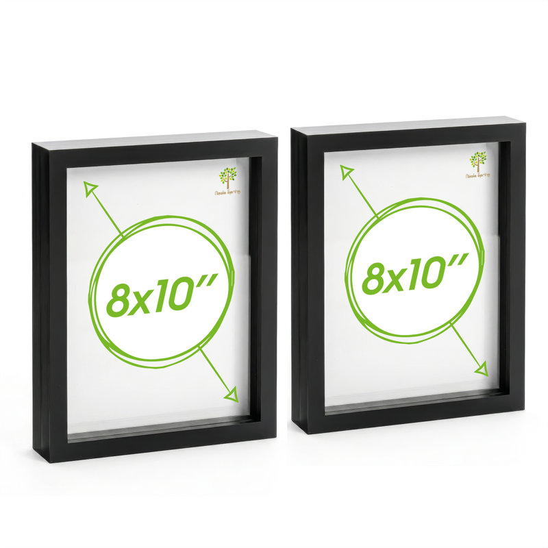 Nicola Spring - 3D Box Photo Frames, 27.5cm H x 22.5cm W x 3.5cm D, Black