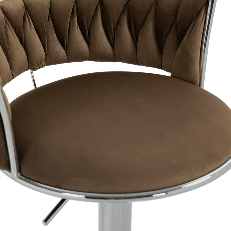 Tabouret de bar Christal, Café, Argent