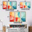 Mid-Century Pastel Color Collages III - Art mural géométrique-103154009-103154013