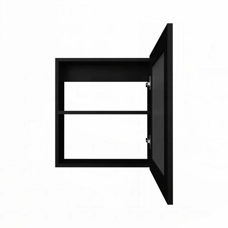 Pharmacie avec porte et miroir inclus, Noir