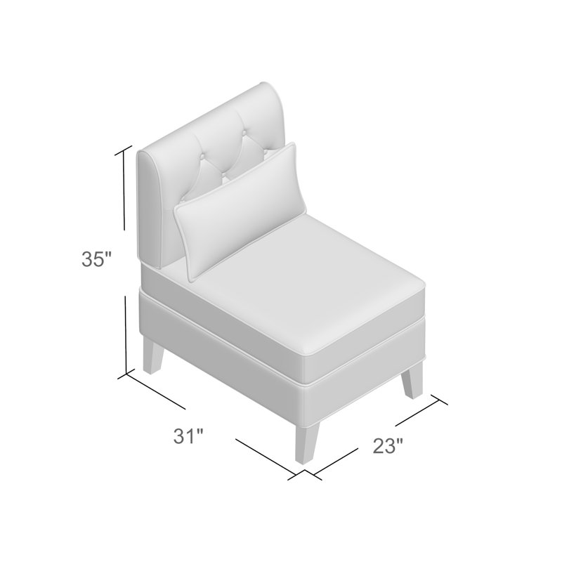 Carrie Upholstered Slipper Chair, Cream Linen