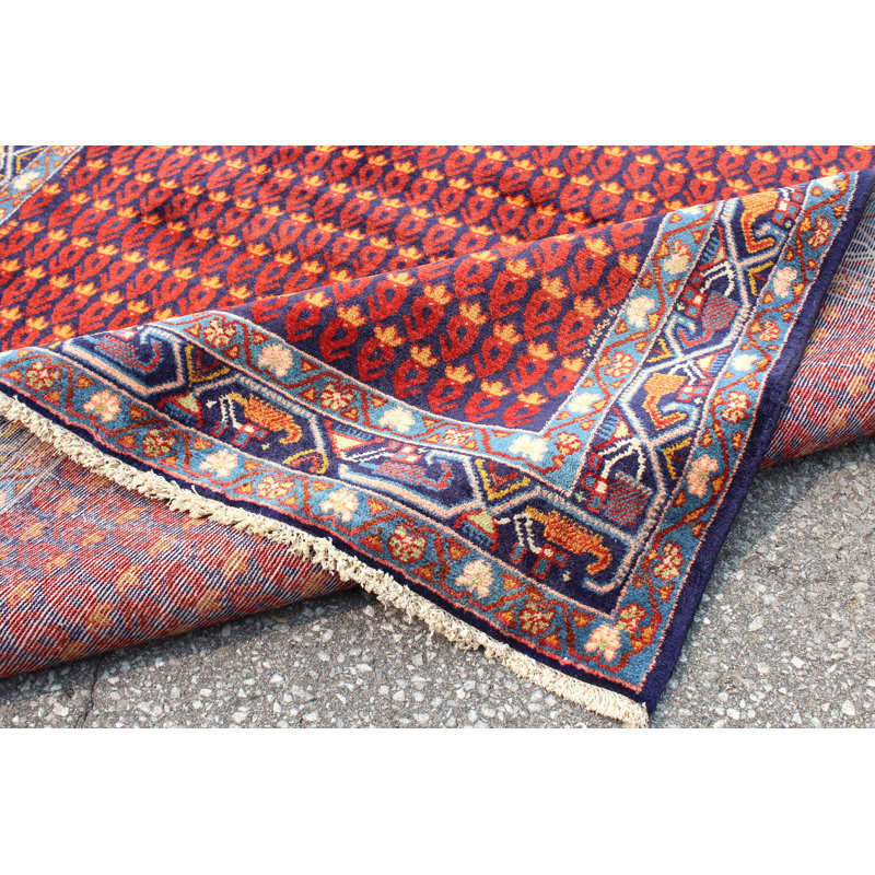 Tapis rouge, bleu, unique, 4X7