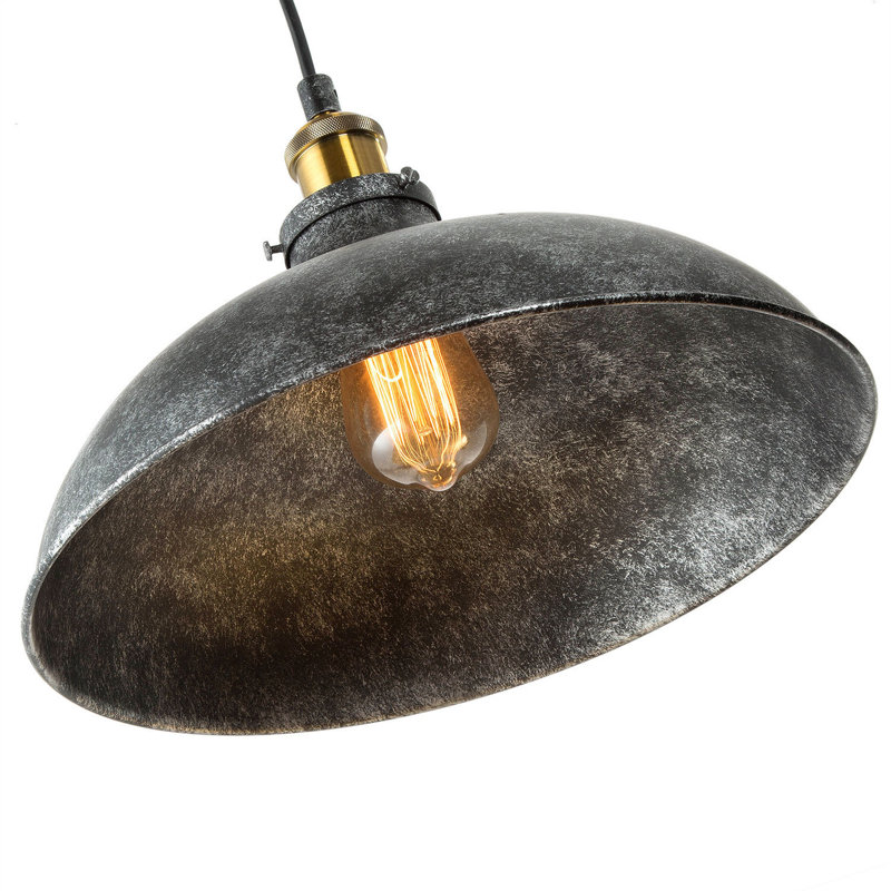 Luminaire suspendu dôme 1 lumière gris antique