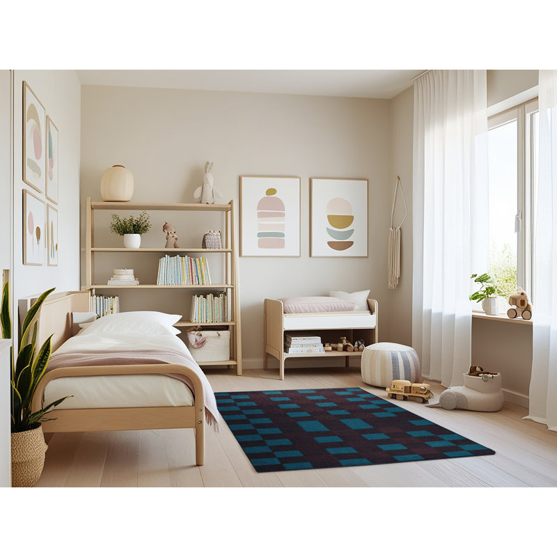 Tapis mauve lavable à la machine, Rectangle 3 pi x 5 pi