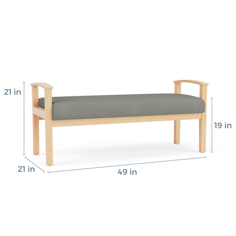 Banc en bois massif Amherst, Naturel, Patriot Plus