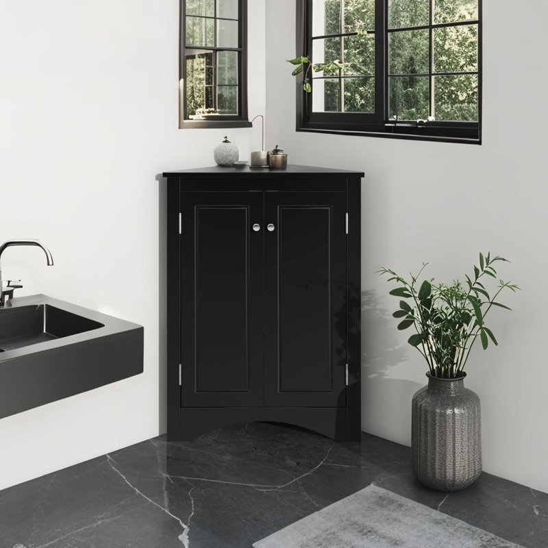 Borna Freestanding Bathroom Cabinet, Black