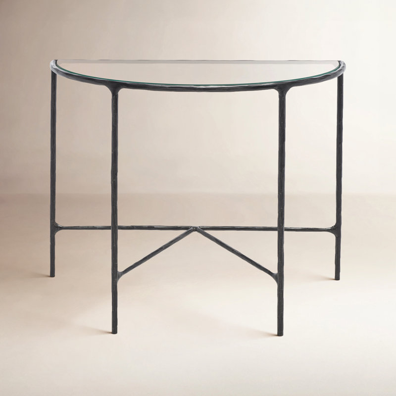 Evelynn 36'' Console Table, Clear, Black