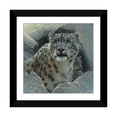 «Snow Leopard Fortress, Square» par Collin Bogie, reproduction sur toile tendue sur châssis