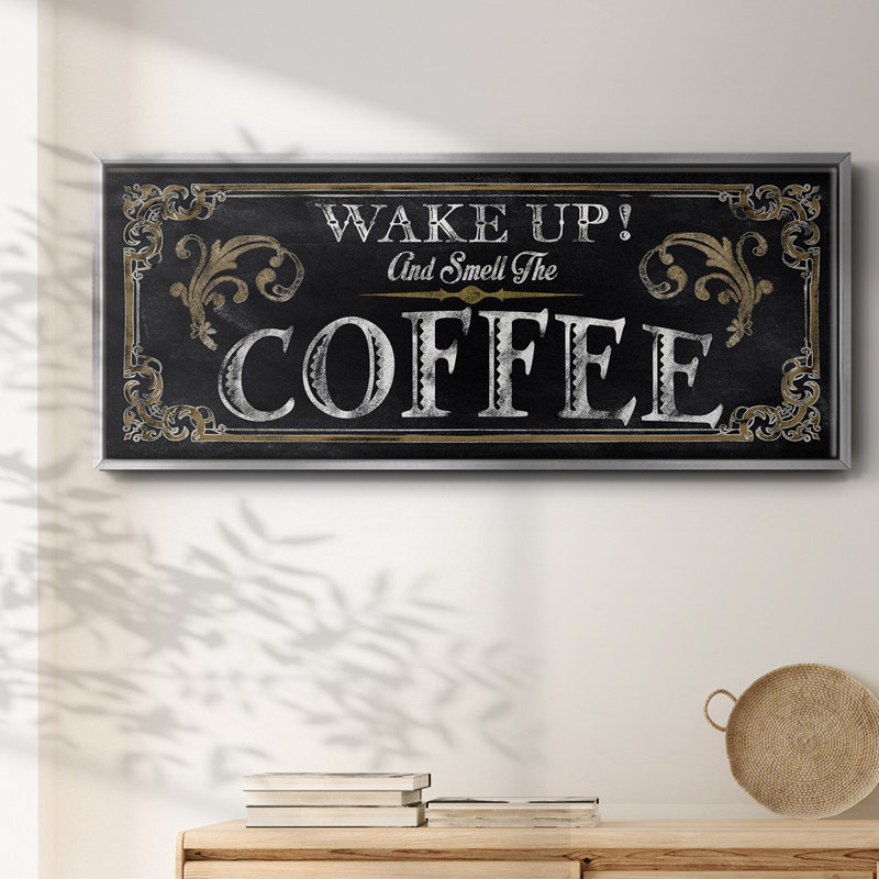 Wake Up!- Framed Canvas, 8" H x 20" W