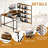 Omalley L-Shaped Computer Desk With 5-tier Shelves, Monitor Stand and Keyboard Tray