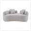Causeuse incurvée de 66,93 pouces avec éponge à compression complète, tissu en velours de peluche, canapé compact sans assemblage pour petits espaces et appartements, capacité de 350 lb
