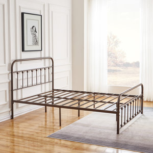 Laurel Foundry Modern Farmhouse Wolters Metal Slat Bed & Reviews | Wayfair