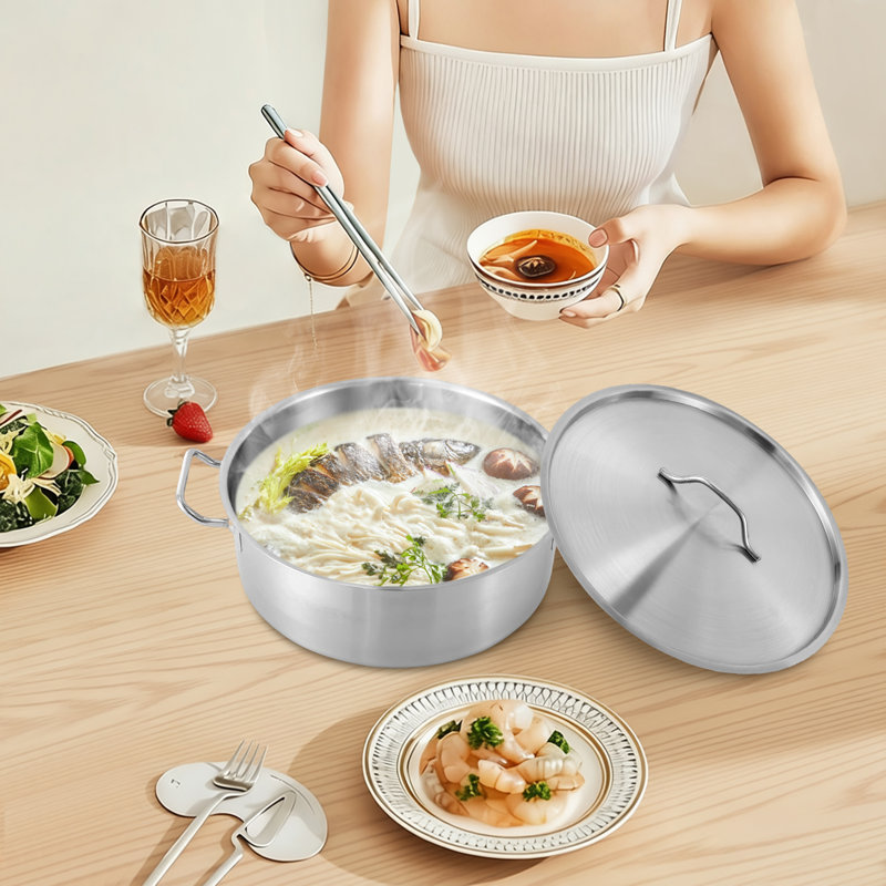 SUNYOU 11 Quarts Non-Stick Stainless Steel Stock Pot