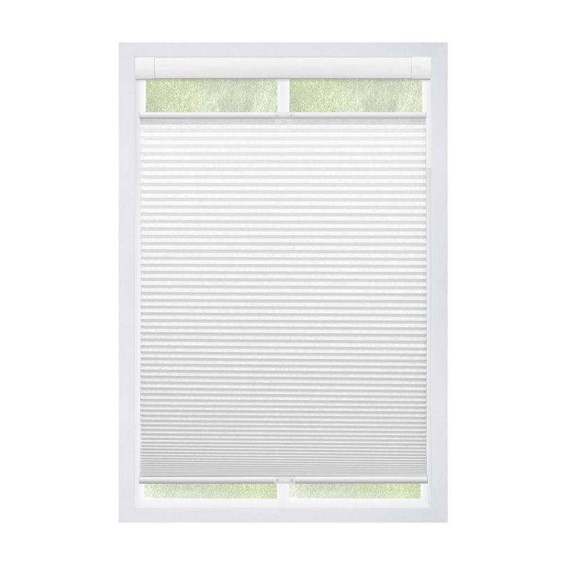 Store alvéolaire occultant haut en bas No Drill EZ Grip, blanc, l 46 po x H 64 po, White, 46" W x 64" H