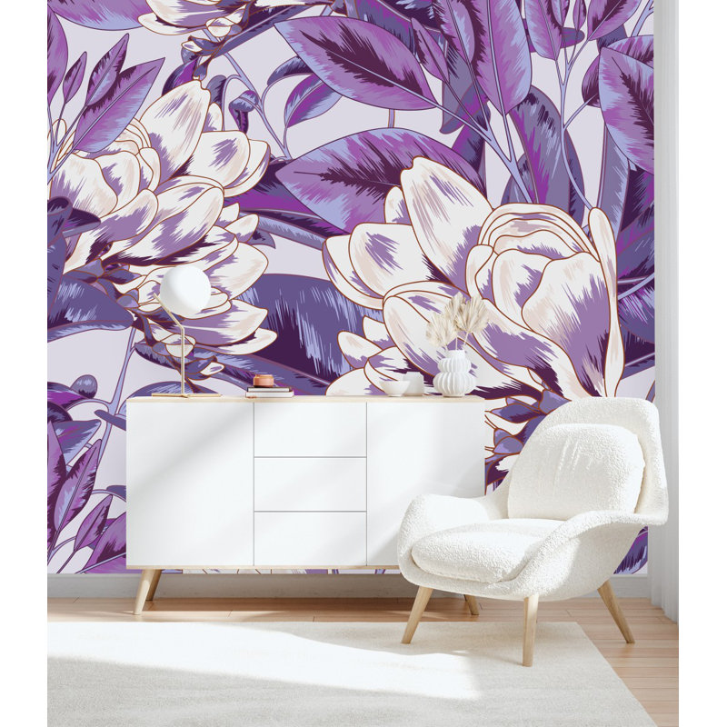 Peel & Stick Vinyl Floral Wall Mural
