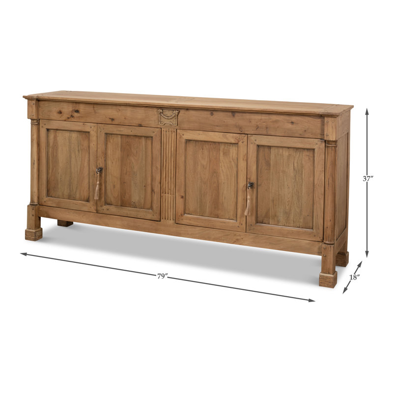 Carreiro 79'' W Solid Wood Sideboard, Driftwood