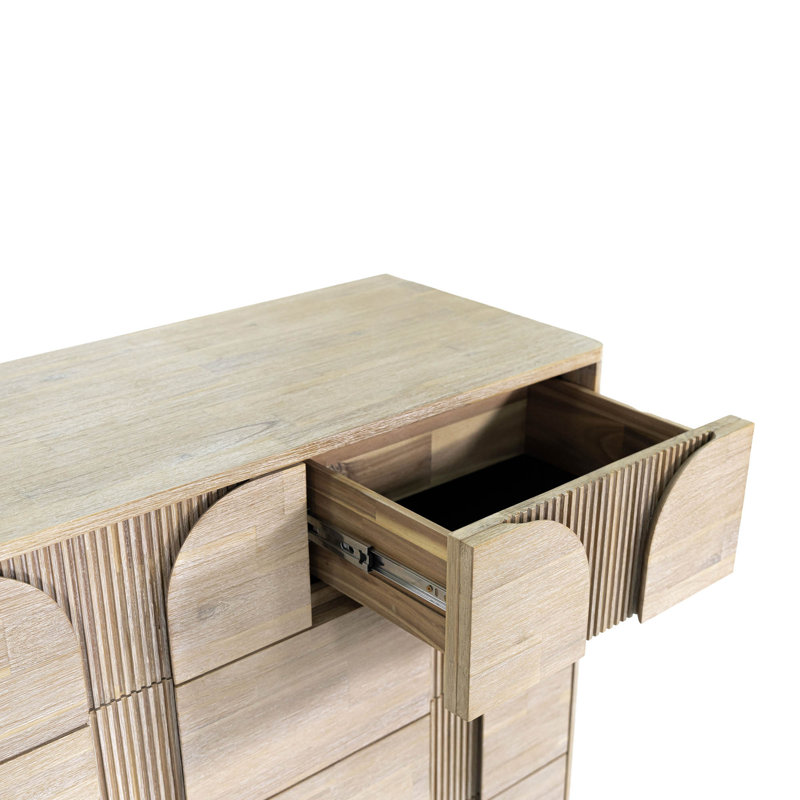 Hina 5-Drawer Acacia Chest