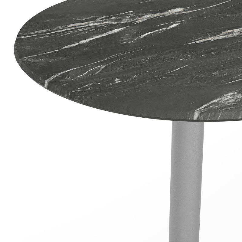 Plateau de table commercial sans soudure toutes saisons avec base entrecroisée, H 31,25 po x L 31,25 po x l 31,25 po