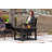Mace Fire Sense Fire Pit Cocktail Square Table, Steel Mesh Spark Screen Wood Grate- Hammer Tone Bronze Finish