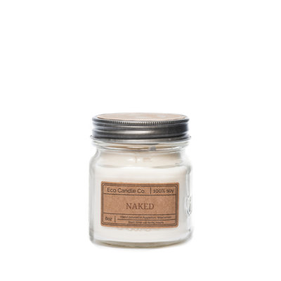 Naked Scented Jar Candle with Glass Holder