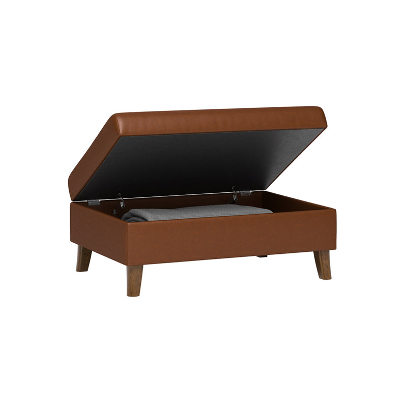 Repose-pieds rectangulaire avec rangement 37,5 po, Fauve des Bermudes