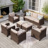 Millry All Weather Wicker/Rattan 9 - Person Seating Group with Cushions