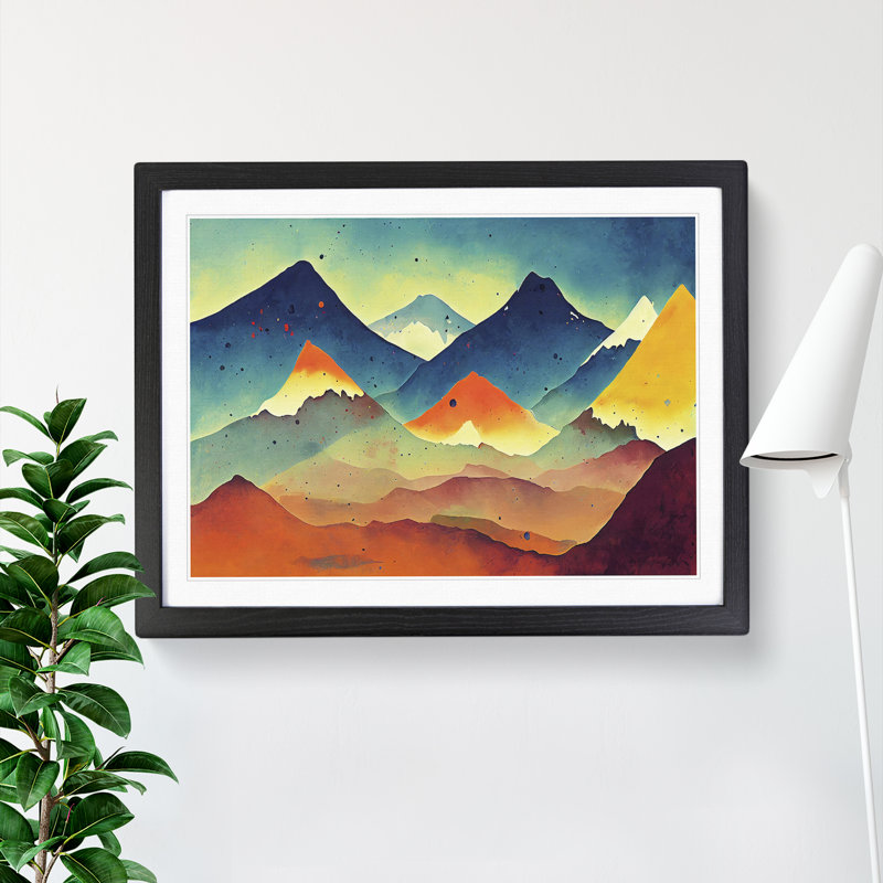 Mountain Splash Vol.3 Abstract - Framed Print, Black Framed, 46cm H x 64cm W x 2cm D