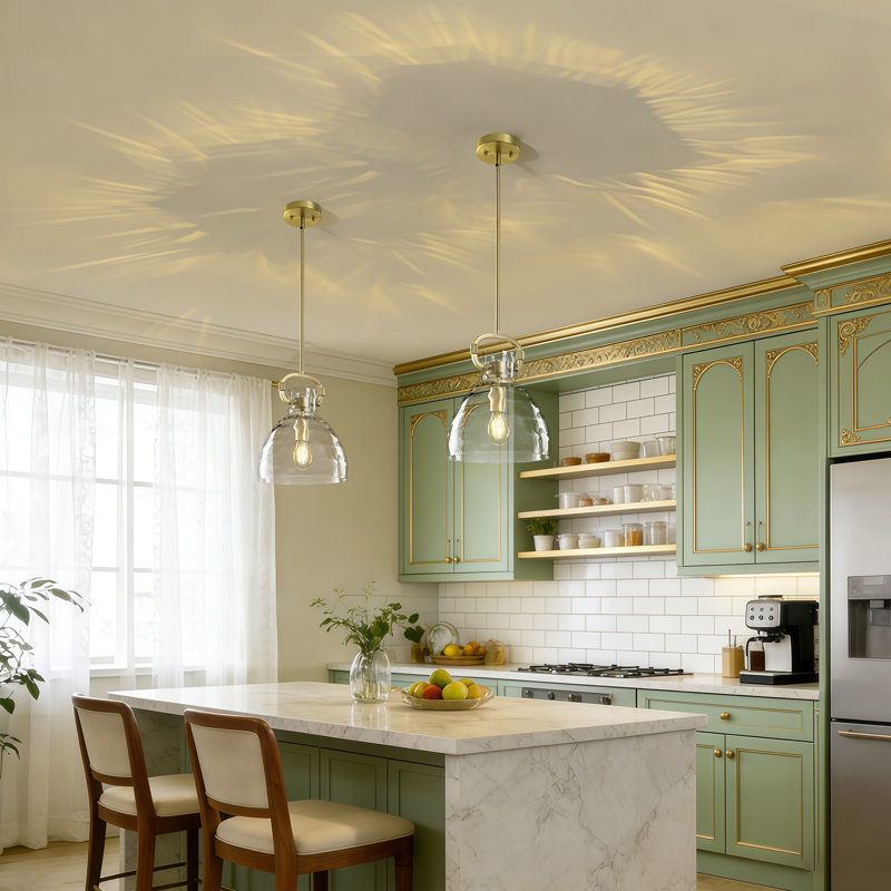 Rooker 1 - Light 9.8in Single Pendant, Hammered, Brushed Gold
