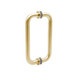 702B8D5F2CB84078AFF84C10EF950579 Preston 135 Degree Glass-To-Glass Hinge, Brass Material, Adjustable, Beveled Profile, For 3/8" to 1/2" Glass, Brushed Bronze Finish