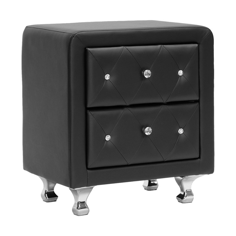 Messaline 20.5'' W Nightstand, Black