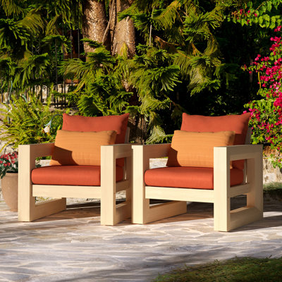 Chaise de patio avec coussins Sehrish