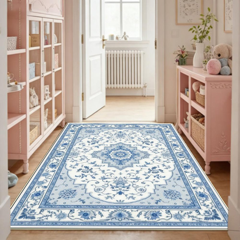 Floral Patterned Area Rug, Soft And Lightweight, Suitable For All Seasons, Easy To Maintain And Easy To Clean, Machine Washable Carpet Floor Mat, Suitable For Living Room, Bedroom, Dining Room, Balcony, Office, Room Decor, Home Decor, Outdoor Decor