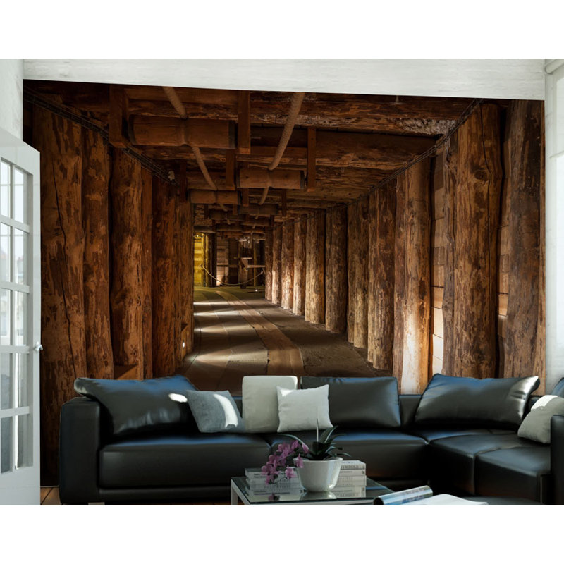 Wooden Passage 3.09m x 400cm Wallpaper, 250 cm x 193 cm