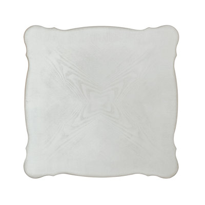Table de bout rectangulaire en os blanc traditionnel avec tablette de rangement pratique, à quatre pieds floraux, idéale pour le salon, faite de peuplier et de résine, 26,5 pouces de hauteur, 31,5 de largeur de profondeur