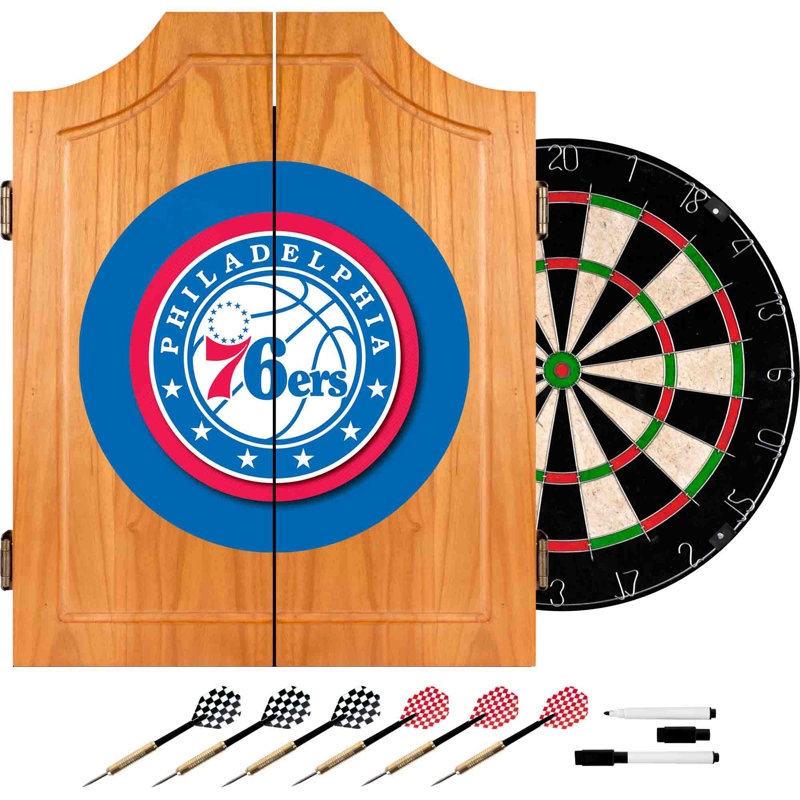 Ensemble de jeu de fléchettes et d'armoires Bristle, Philadelphia 76ers