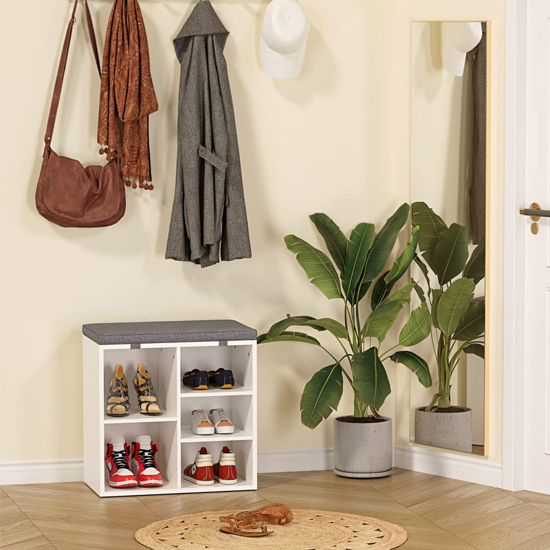 Shoe Storage Bench, White
