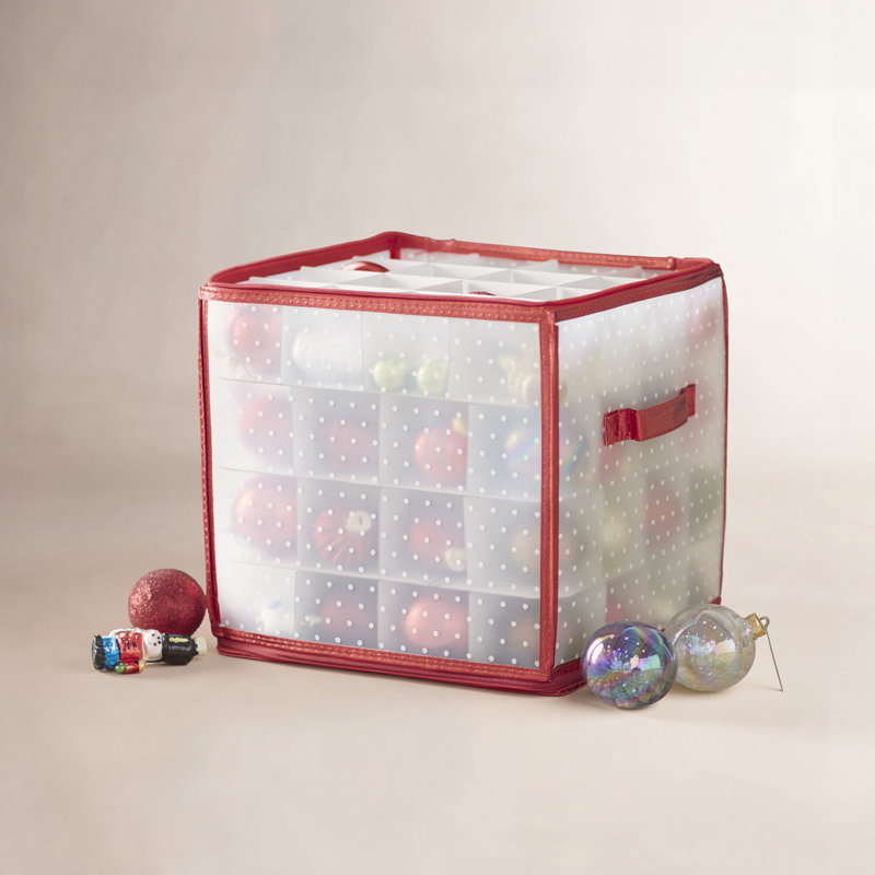Rangement pour décorations H 11,81 x l 11,81 x P 11,81, Rouge